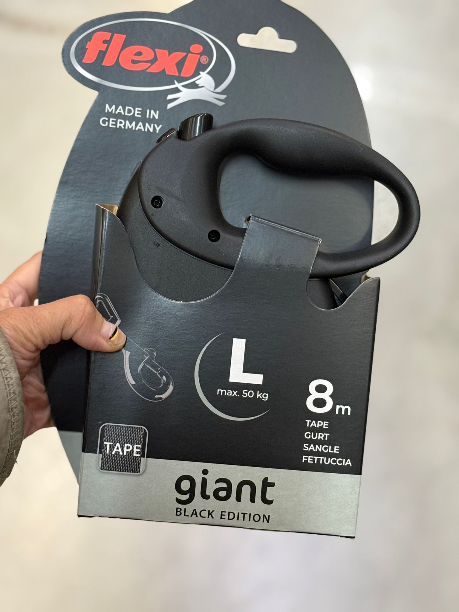 De tweede product foto voor Flexi Rollijn Giant Tape Black Edition