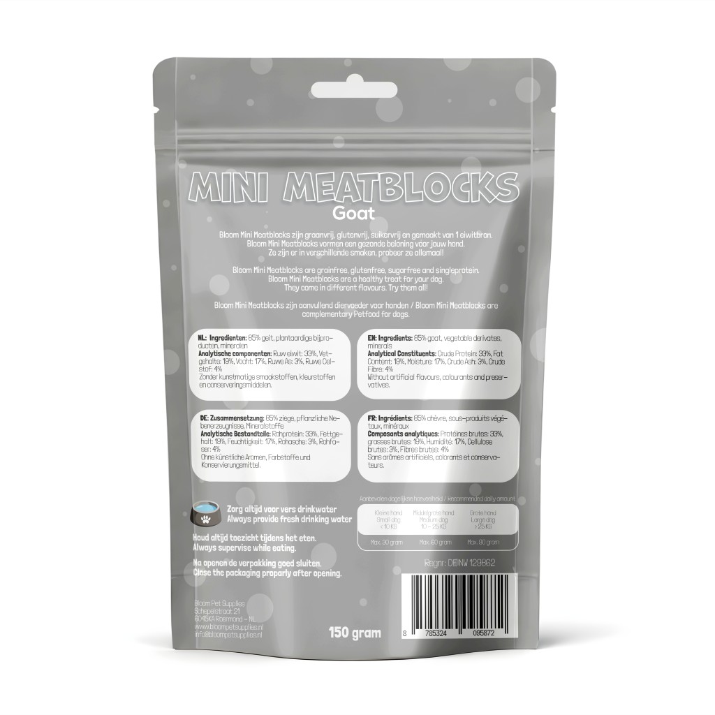 De tweede product foto voor Bloom MINI Meatblocks Goat