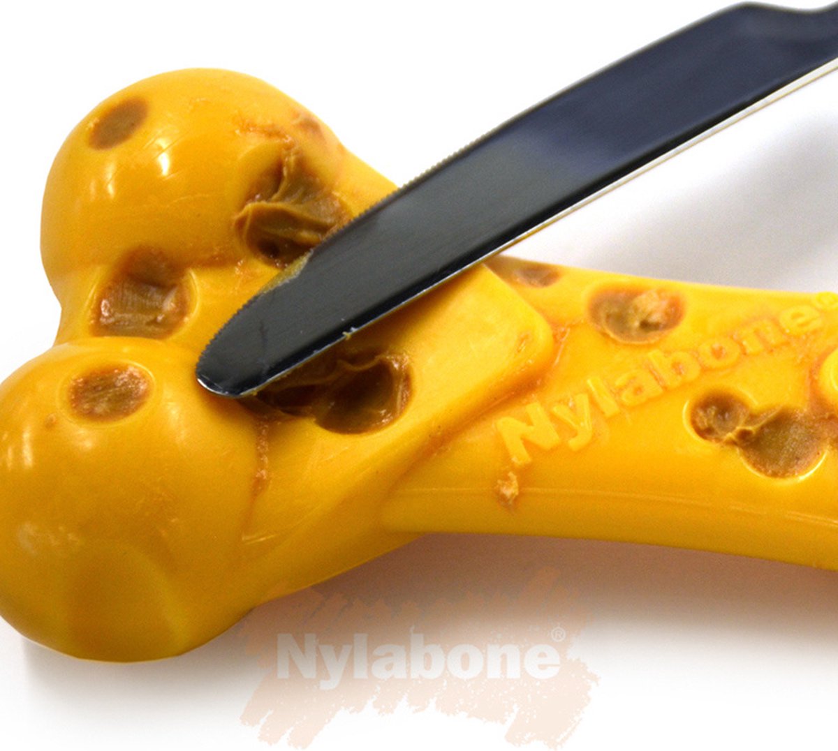 De tweede product foto voor Nylabone Dura Chew Cheese Bone