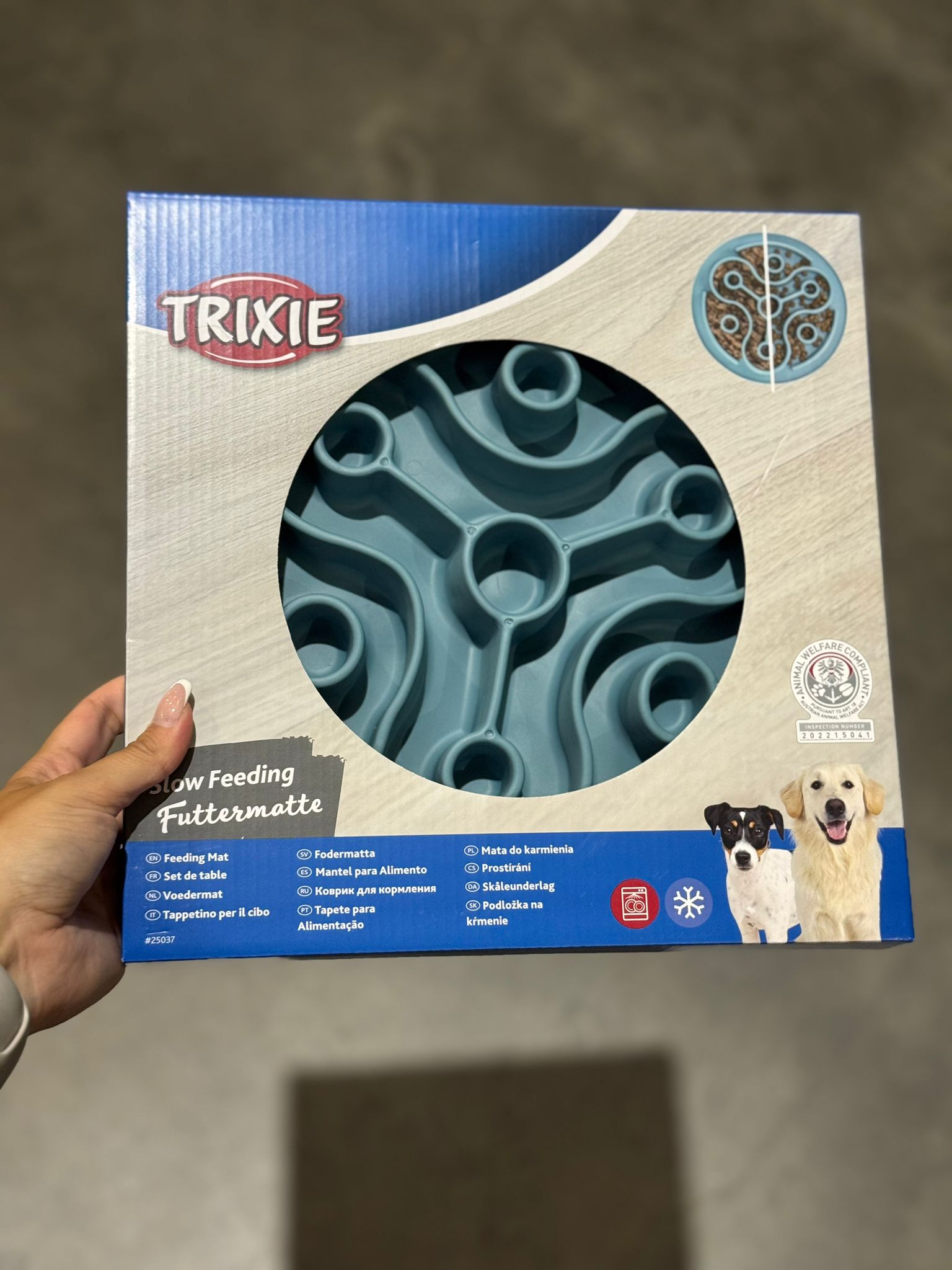 De tweede product foto voor Trixie Voermat Slowfeeding TPE Blauw