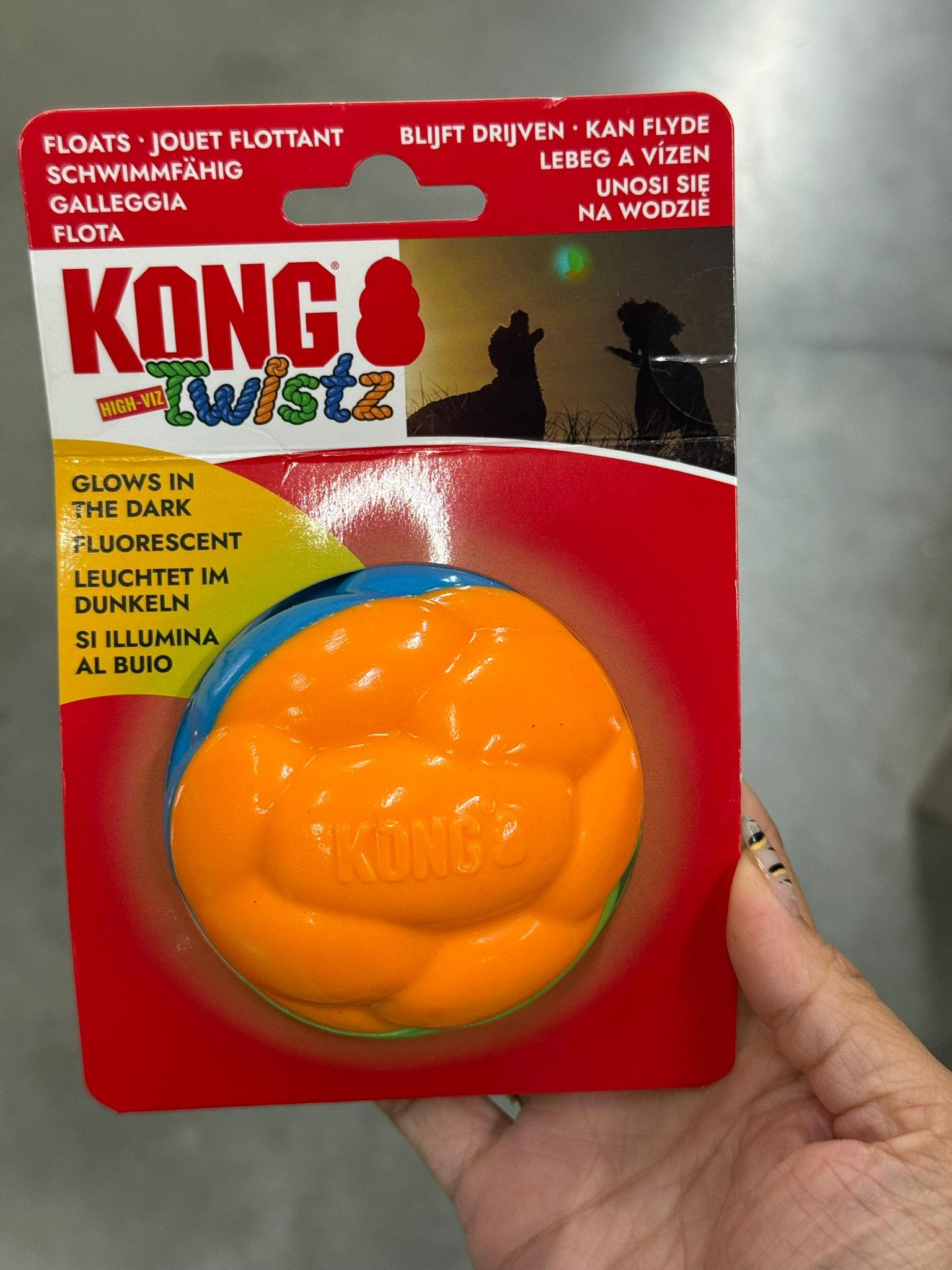 De tweede product foto voor Kong Twistz High-Viz bal