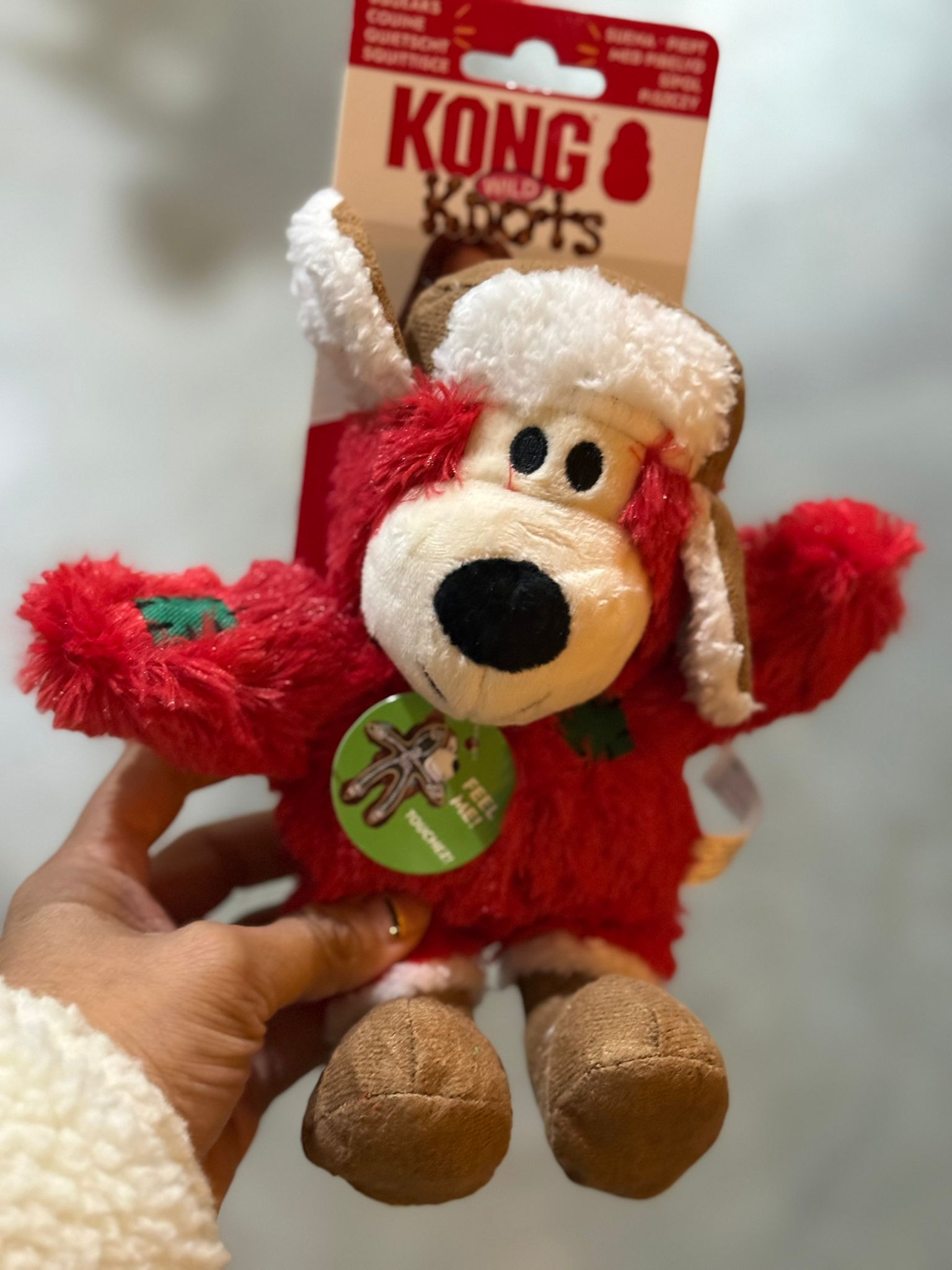 De tweede product foto voor KONG Christmas Holiday Wild Knots Beer