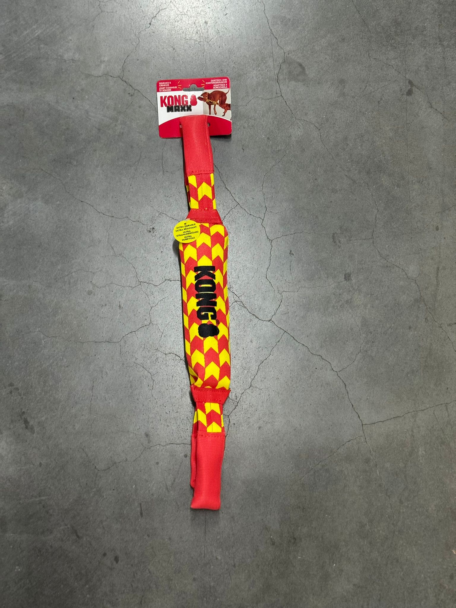 De tweede product foto voor KONG Maxx Tug Rood/Geel