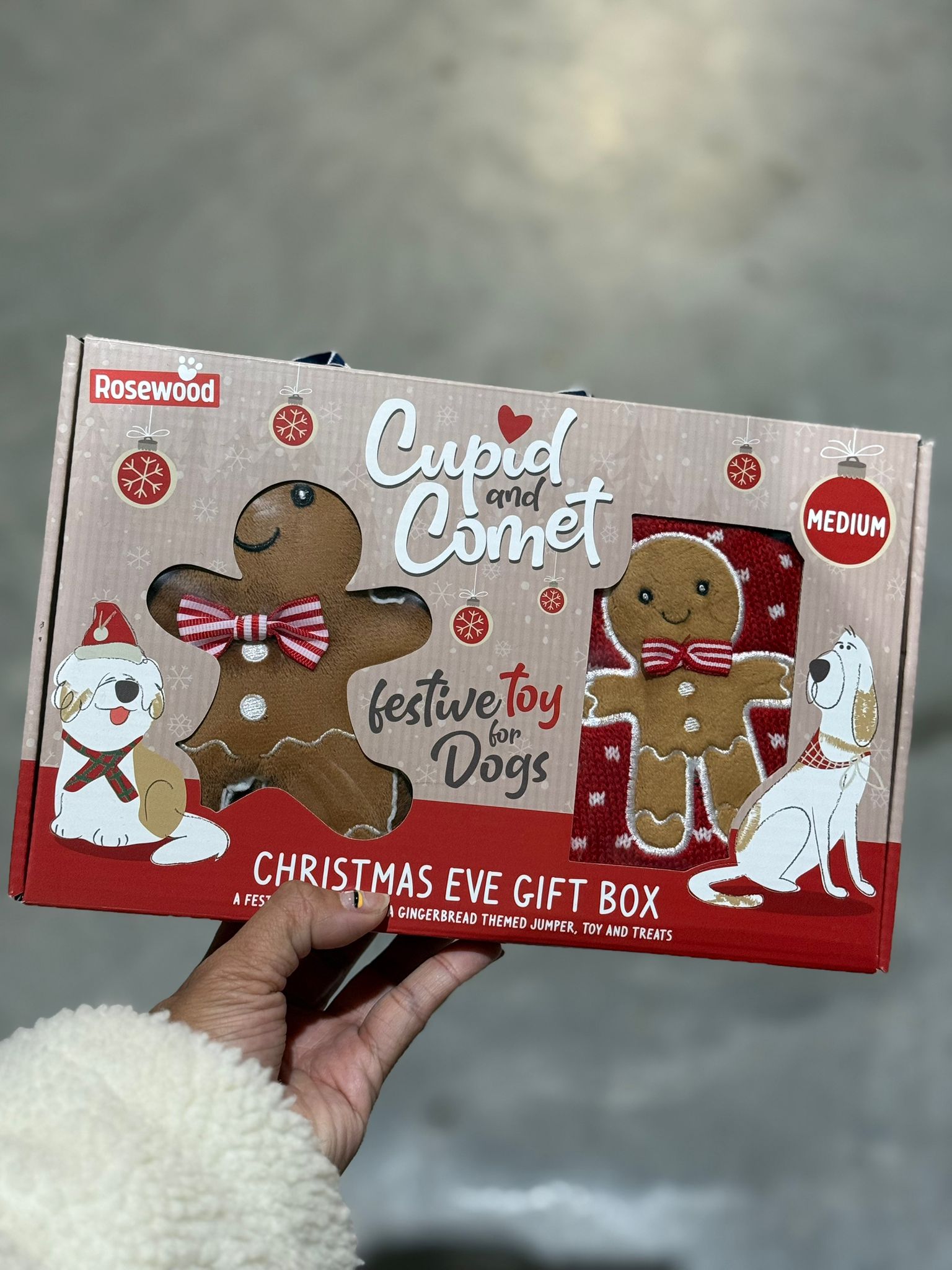 De derde product foto voor Cupid & Comet Christmas Eve Gift Pack Met Trui/Speeltje/Snacks