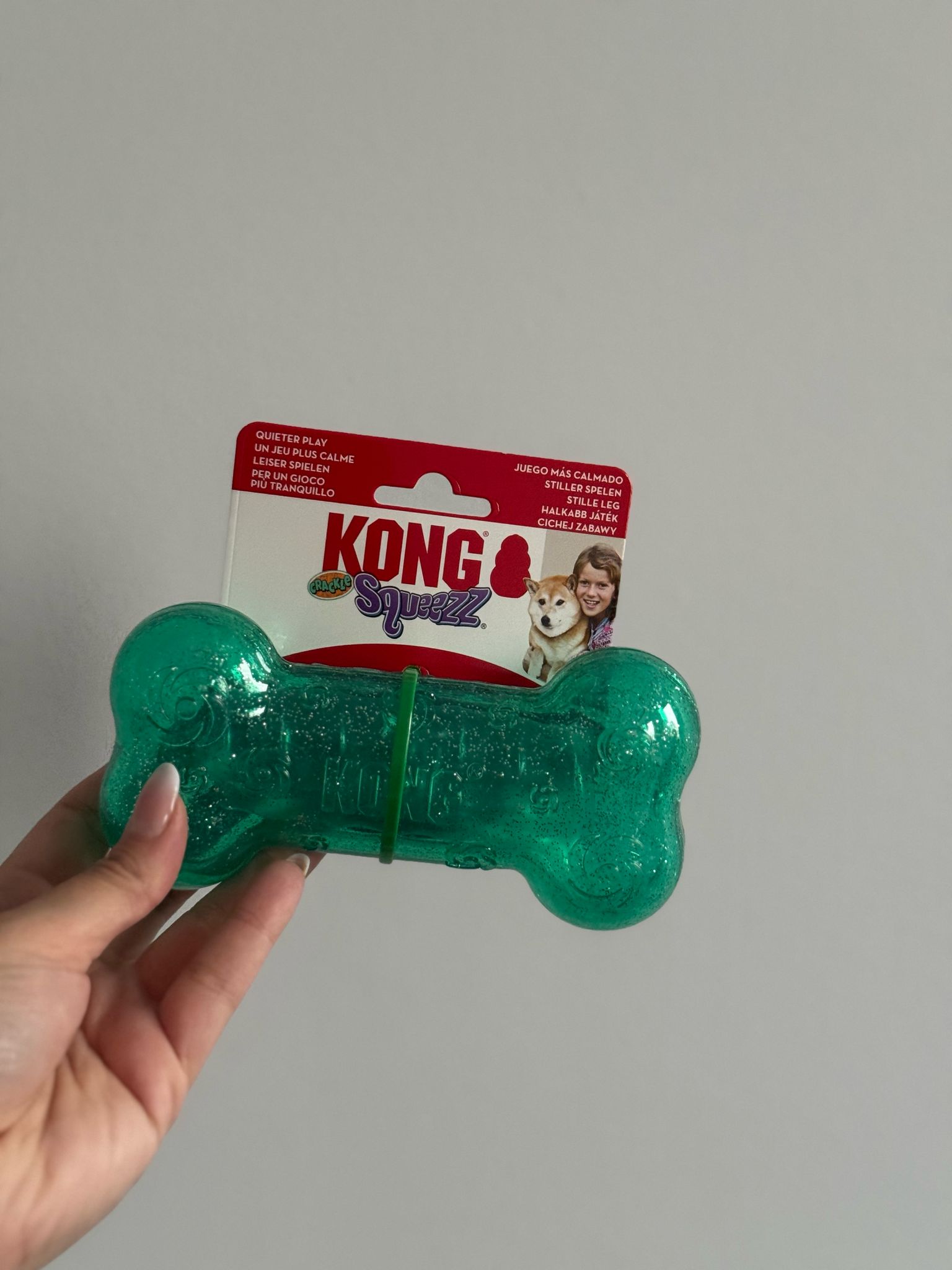 De product foto voor Kong Squeezz crackle bone