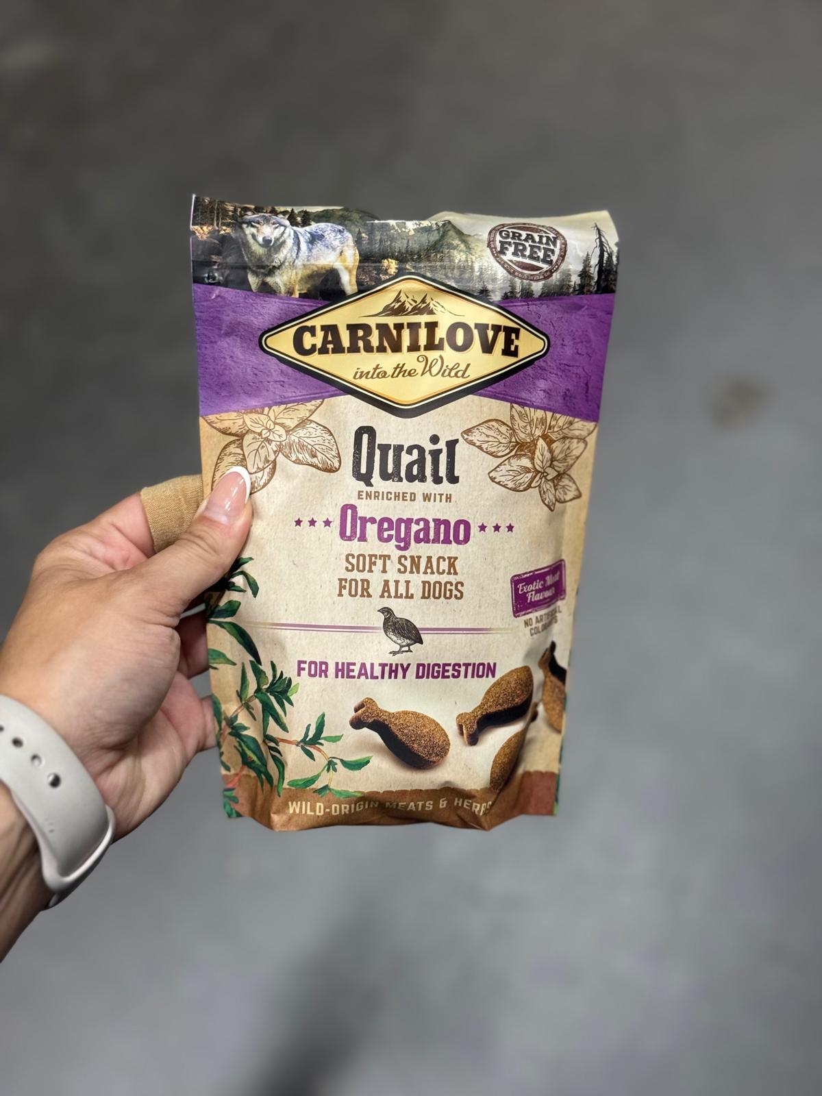 De derde product foto voor Carnilove Soft Snack Kwartel / Oregano