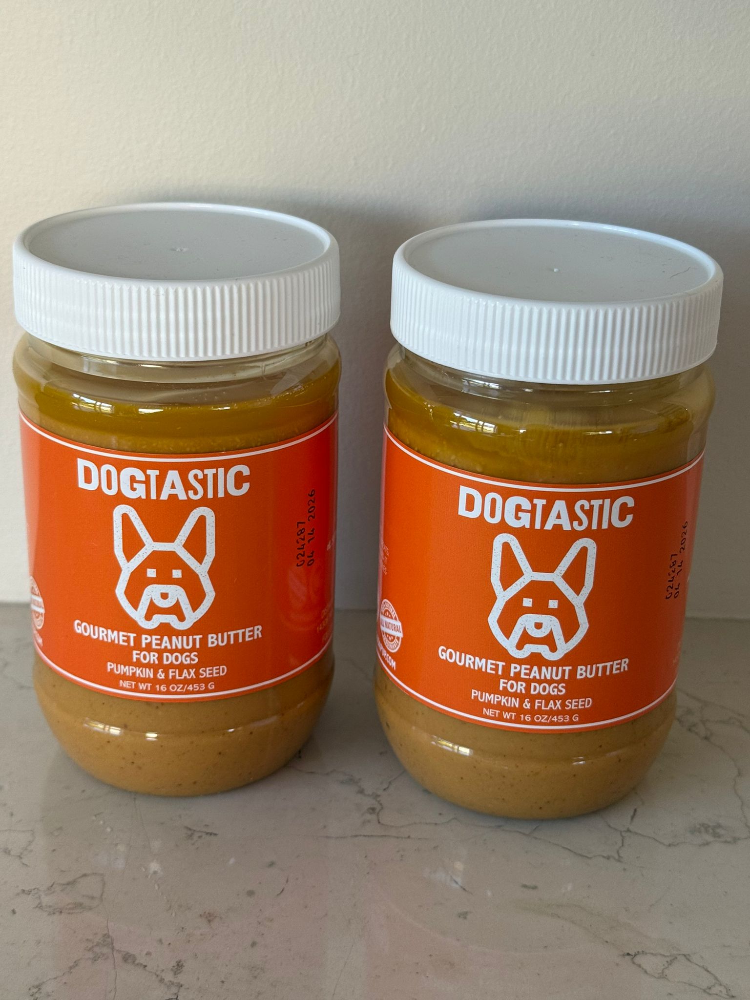 De product foto voor Sodapup Dogtastic Gourmet Peanut Butter For Dogs - Pumpkin & Flax Flavour