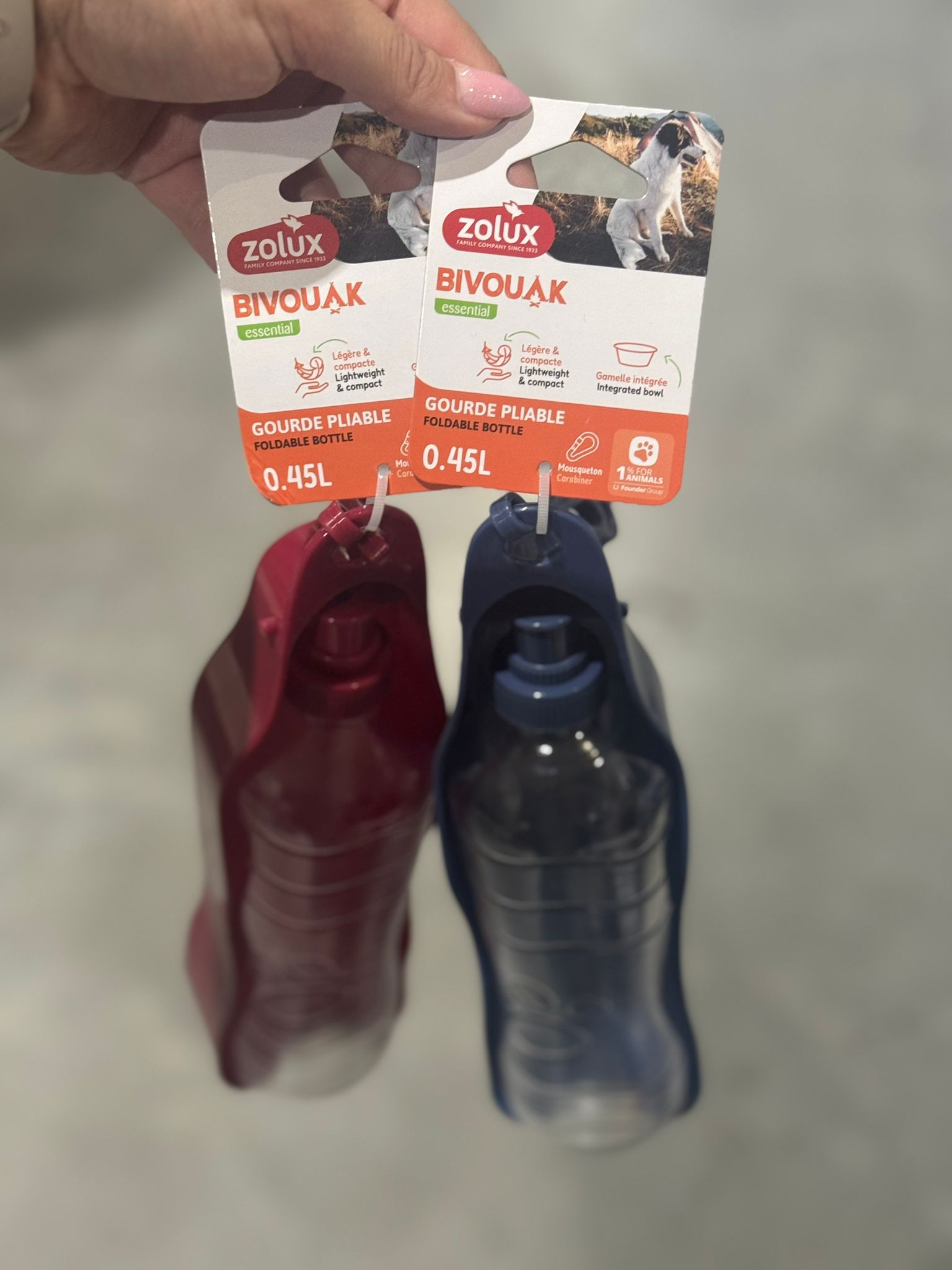 De derde product foto voor Zolux Bivouak Inklapbare Waterfles 450 ml