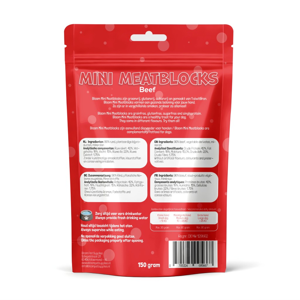 De tweede product foto voor Bloom MINI Meatblocks Beef