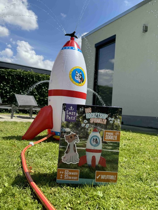De derde product foto voor Easypets Summer Rocketship Sprinkler