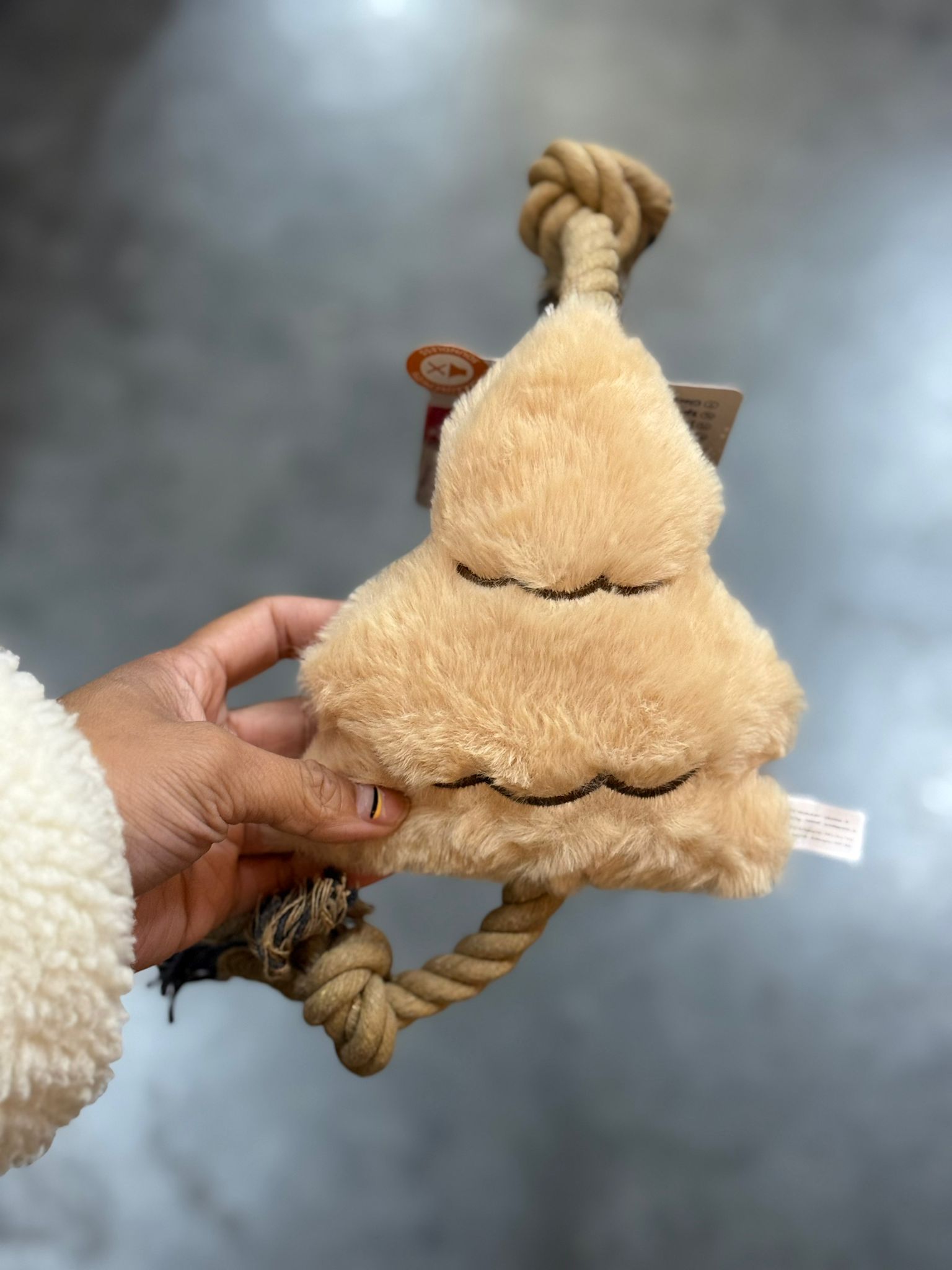 De eerste product foto voor Trixie Xmas Kerstboom Met Touw Beige