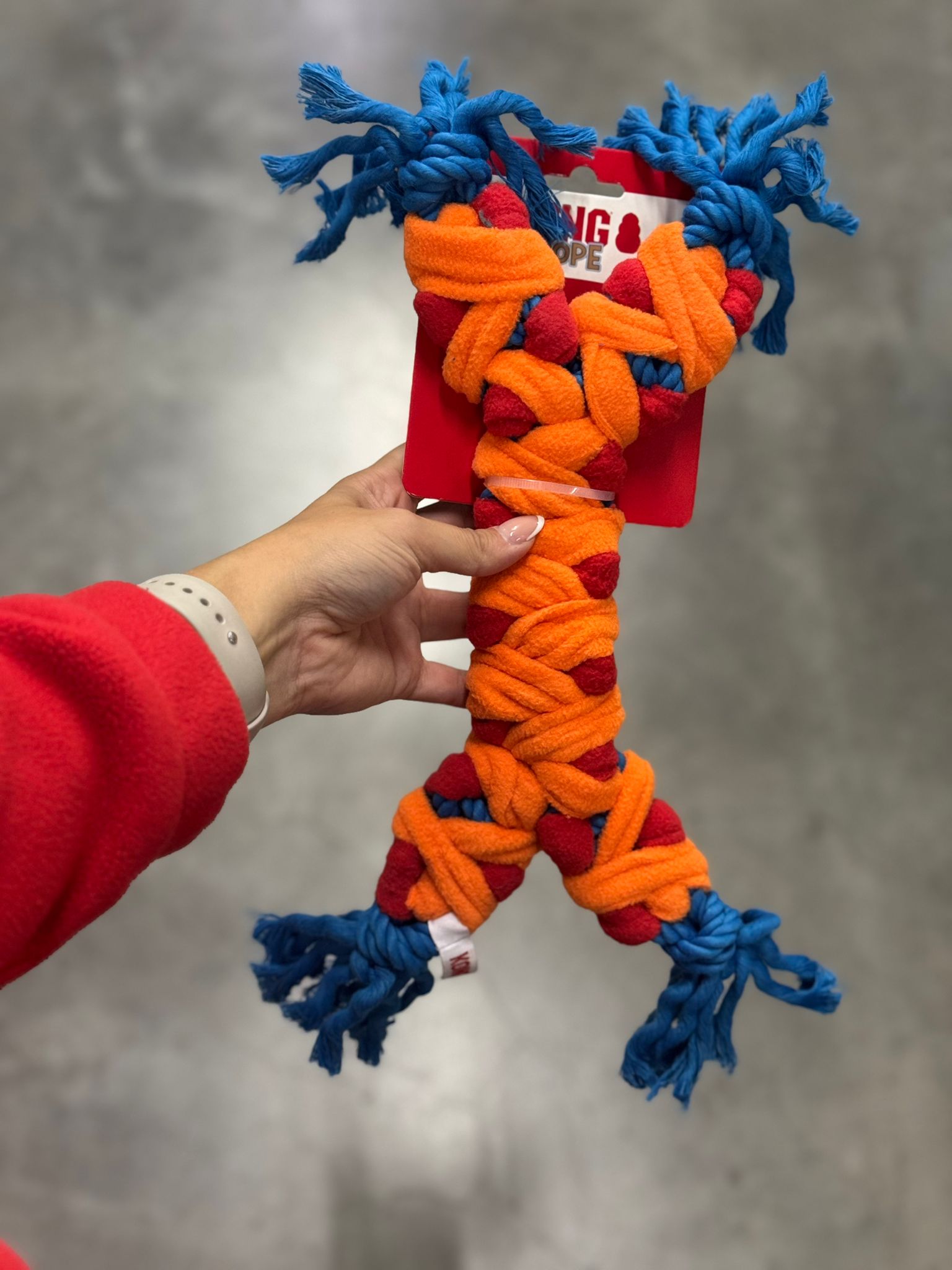 De vierde product foto voor KONG Rope Rally Bot Oranje/Rood/Blauw