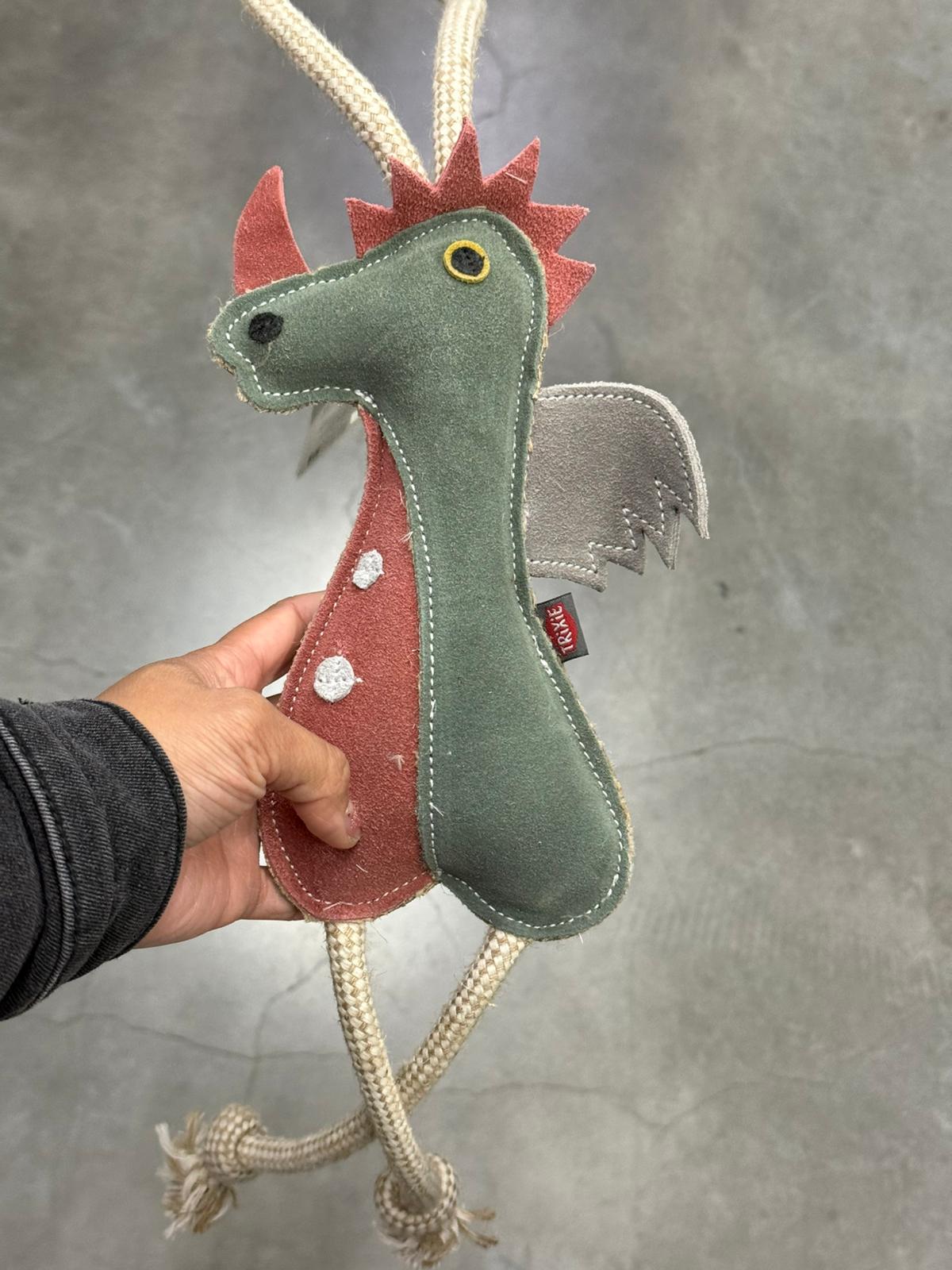 De product foto voor Trixie Draak Leer Met Touw zonder geluid