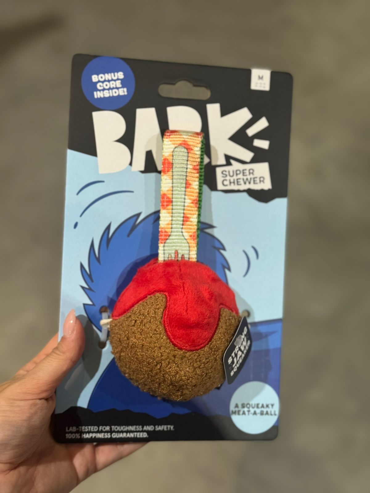 De product foto voor BARK Squeaky meat-a-ball