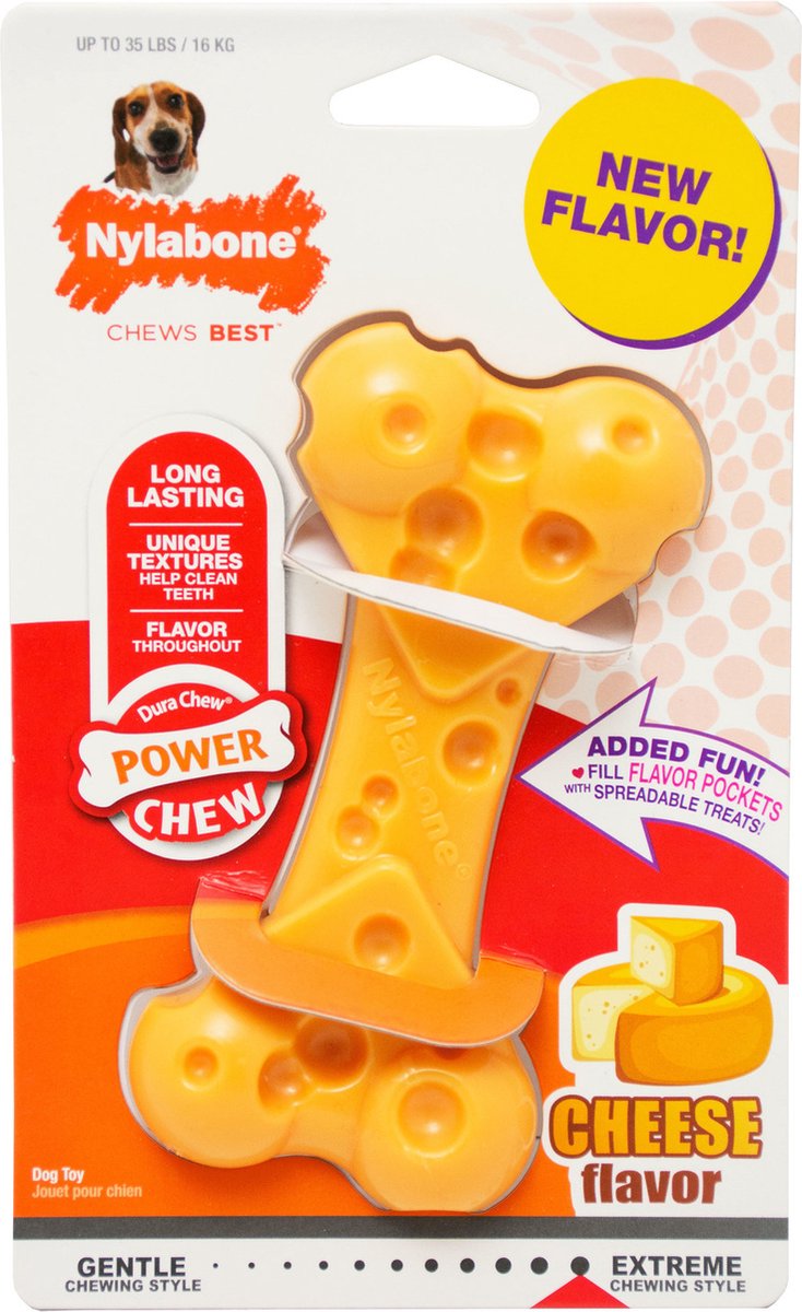 De product foto voor Nylabone Dura Chew Cheese Bone
