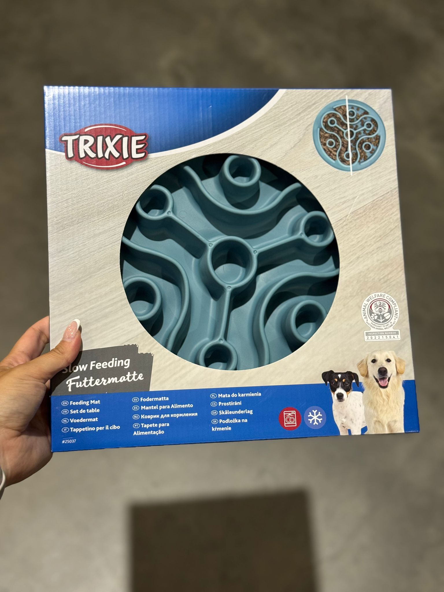 De product foto voor Trixie Voermat Slowfeeding TPE Blauw