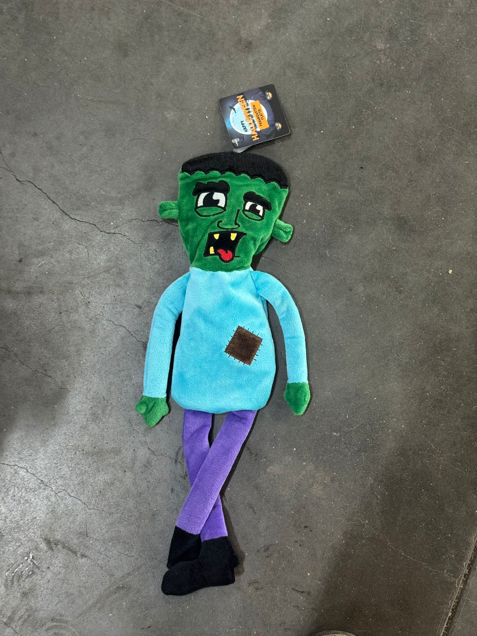 De product foto voor Halloween Monster Flattie groen