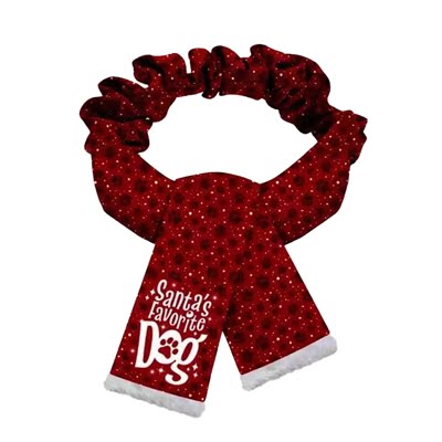 De eerste product foto voor het gerelateerde product Plenty Gifts Kerst Sjaal Santa's Favourite Dog Poot Rood