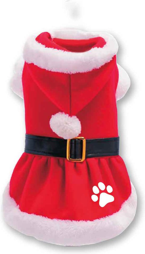 De eerste product foto voor het gerelateerde product Kerstjas Hond Teefje Rood