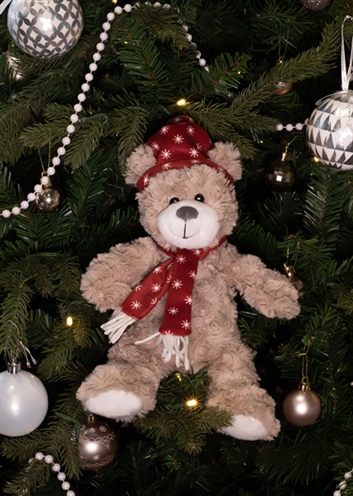 De eerste product foto voor het gerelateerde product Cupid & Comet Brie Beer Met Muts En Sjaal Rood