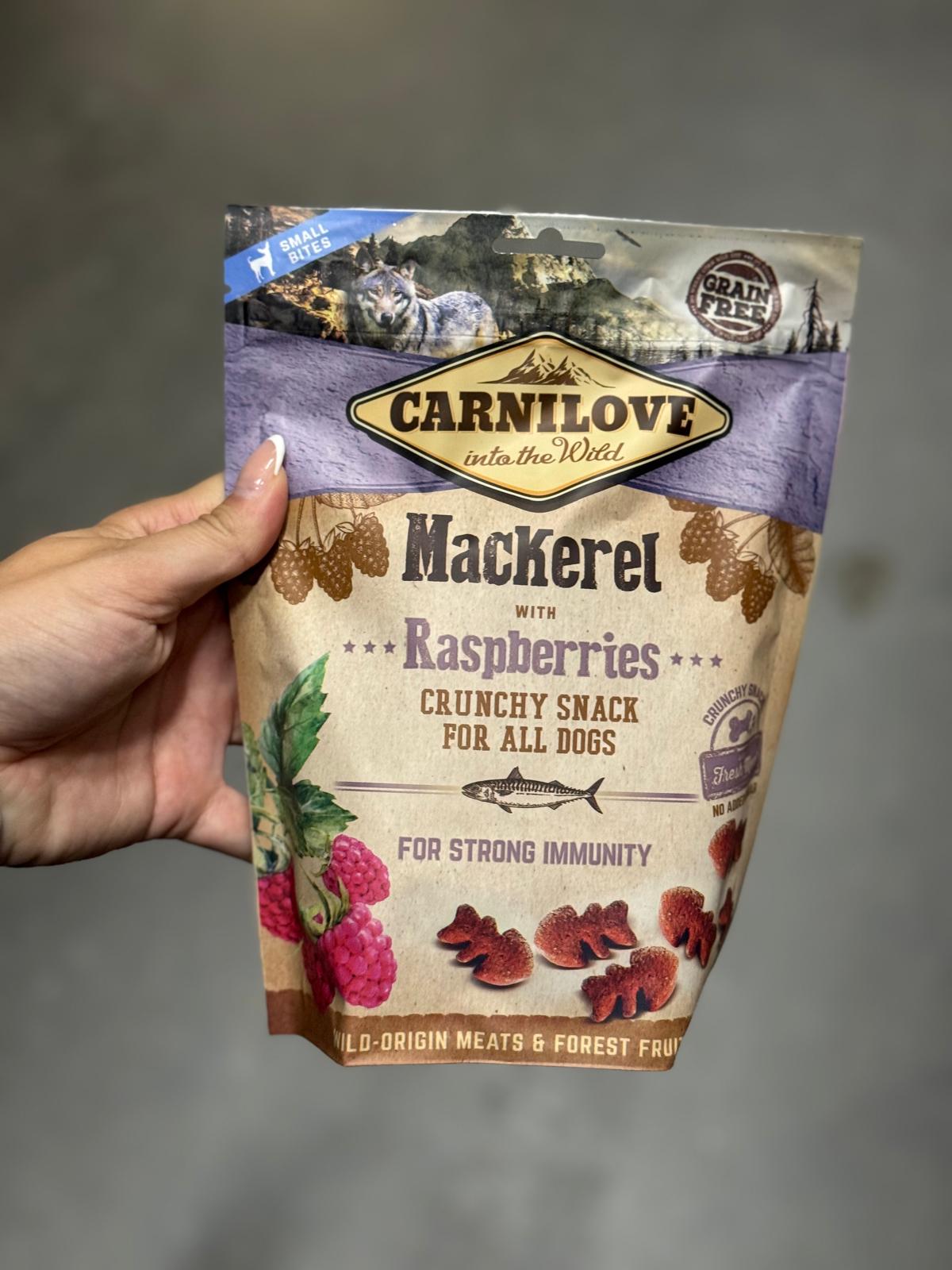 De vierde product foto voor Carnilove Snack Makreel / Framboos