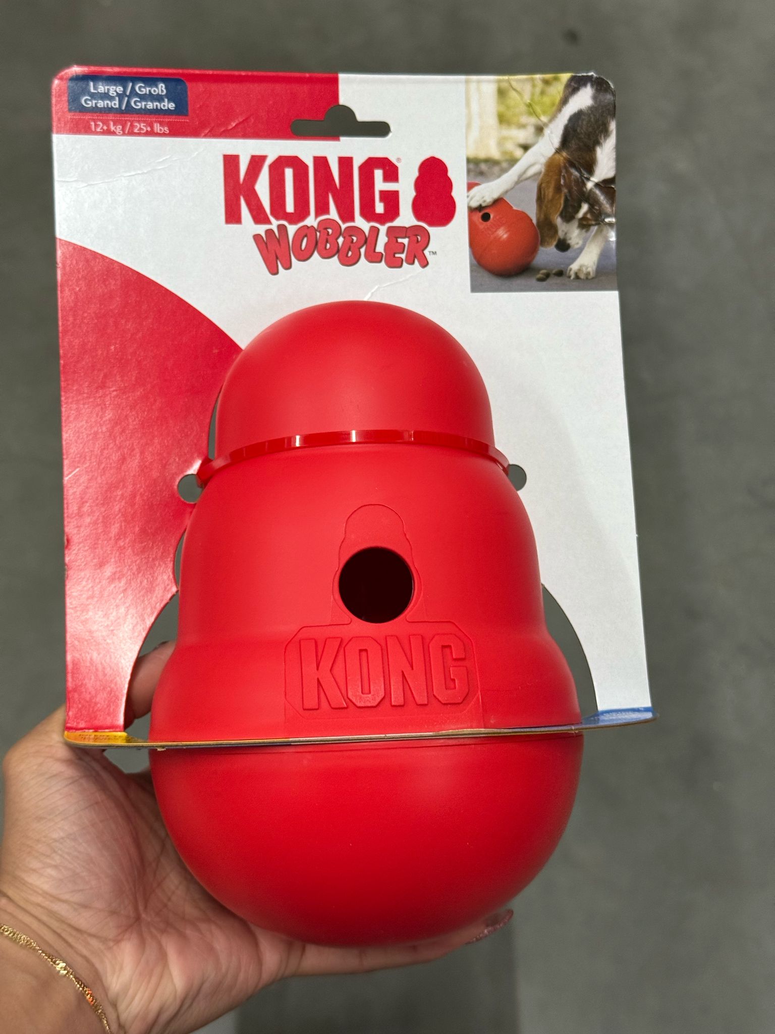 De product foto voor Kong snack dispenser wobbler rood