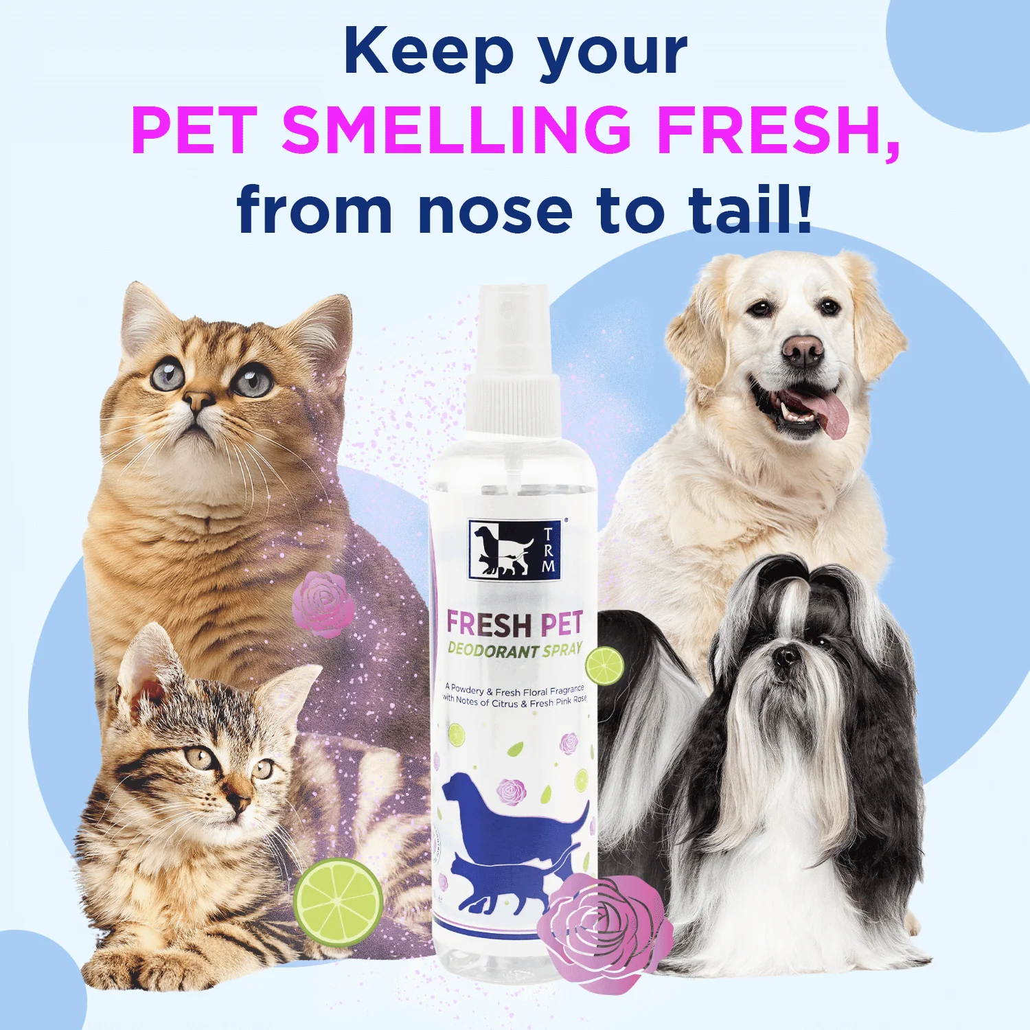 De derde product foto voor Fresh pet Deodorant spray