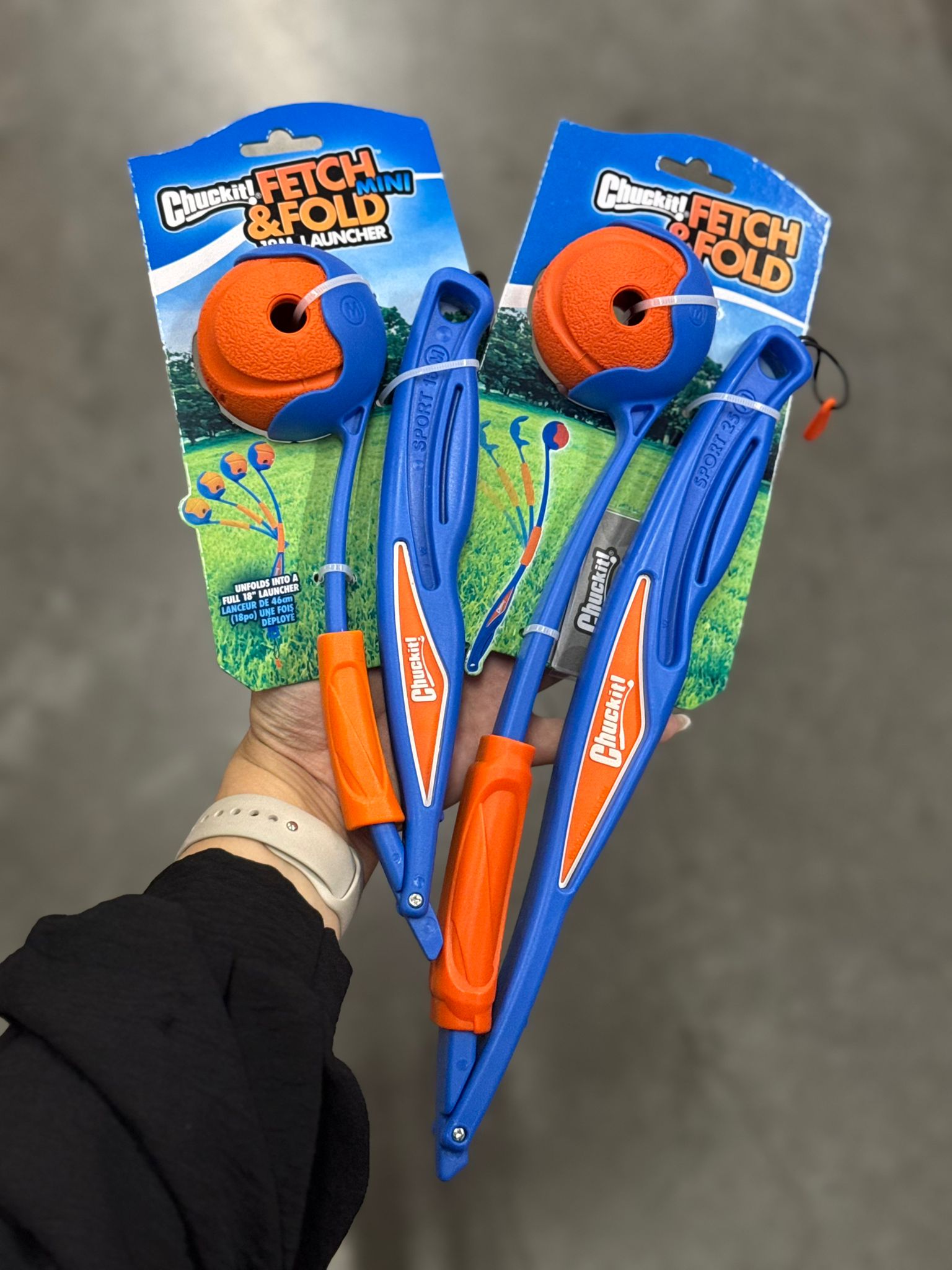 De tweede product foto voor Chuckit fetch & fold mini launcher werpstok