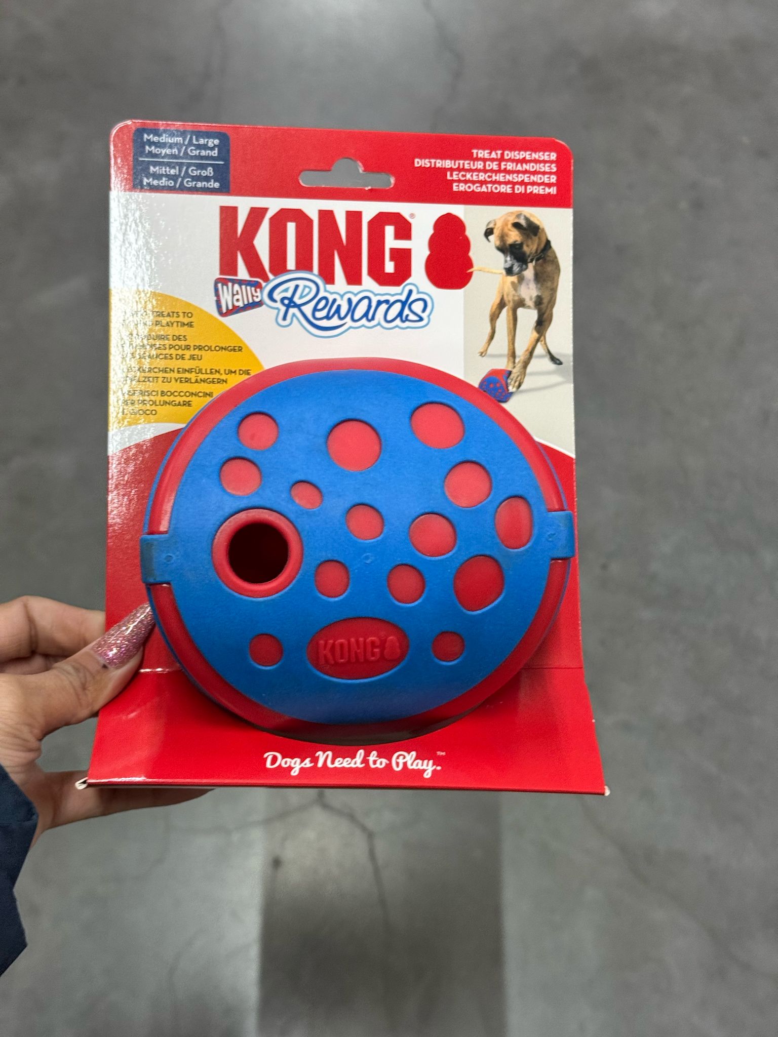 De product foto voor Kong Rewards Wally Blauw / Rood