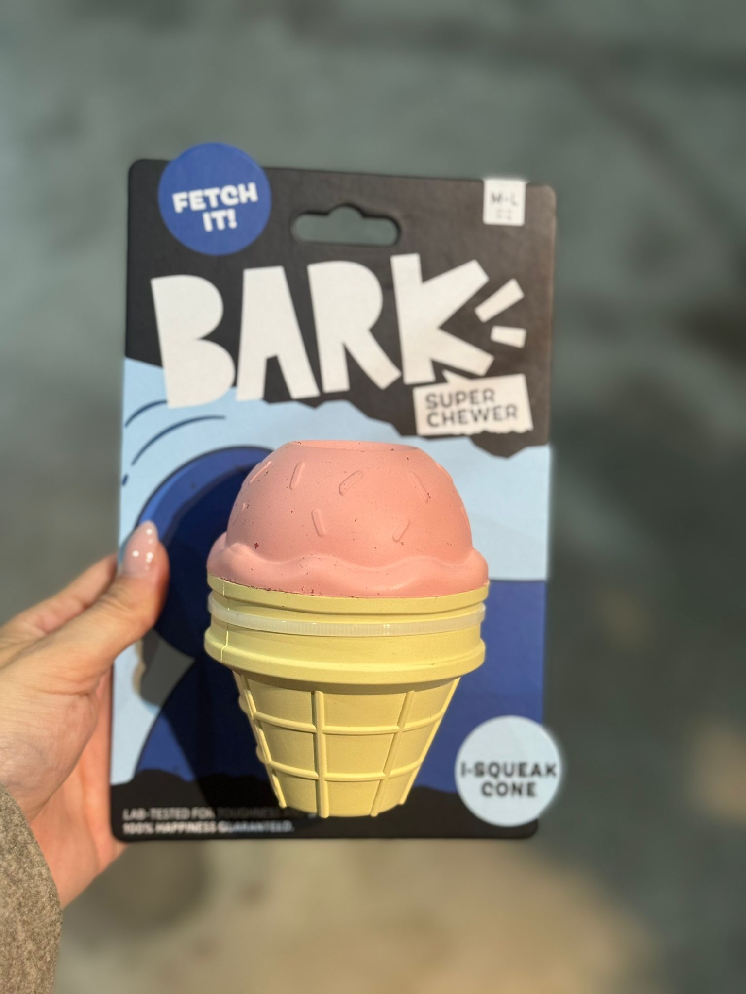 De product foto voor BARK I-Squeak cone ijsje